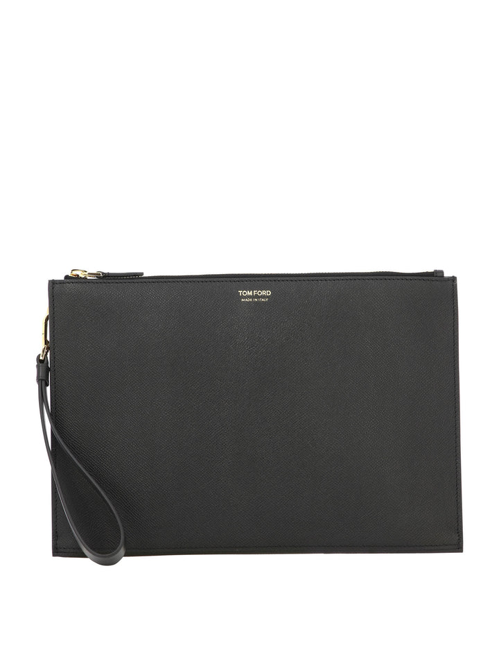 Logo Clutch Pouch Black