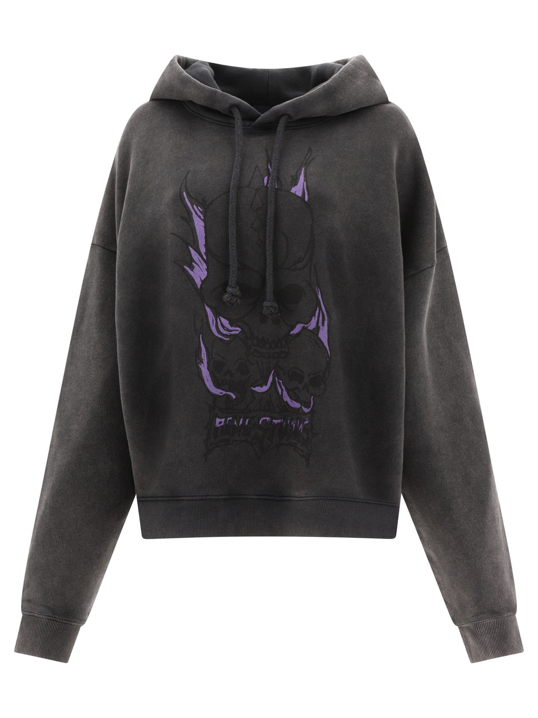 Printed Hoodie Sweatshirts Black