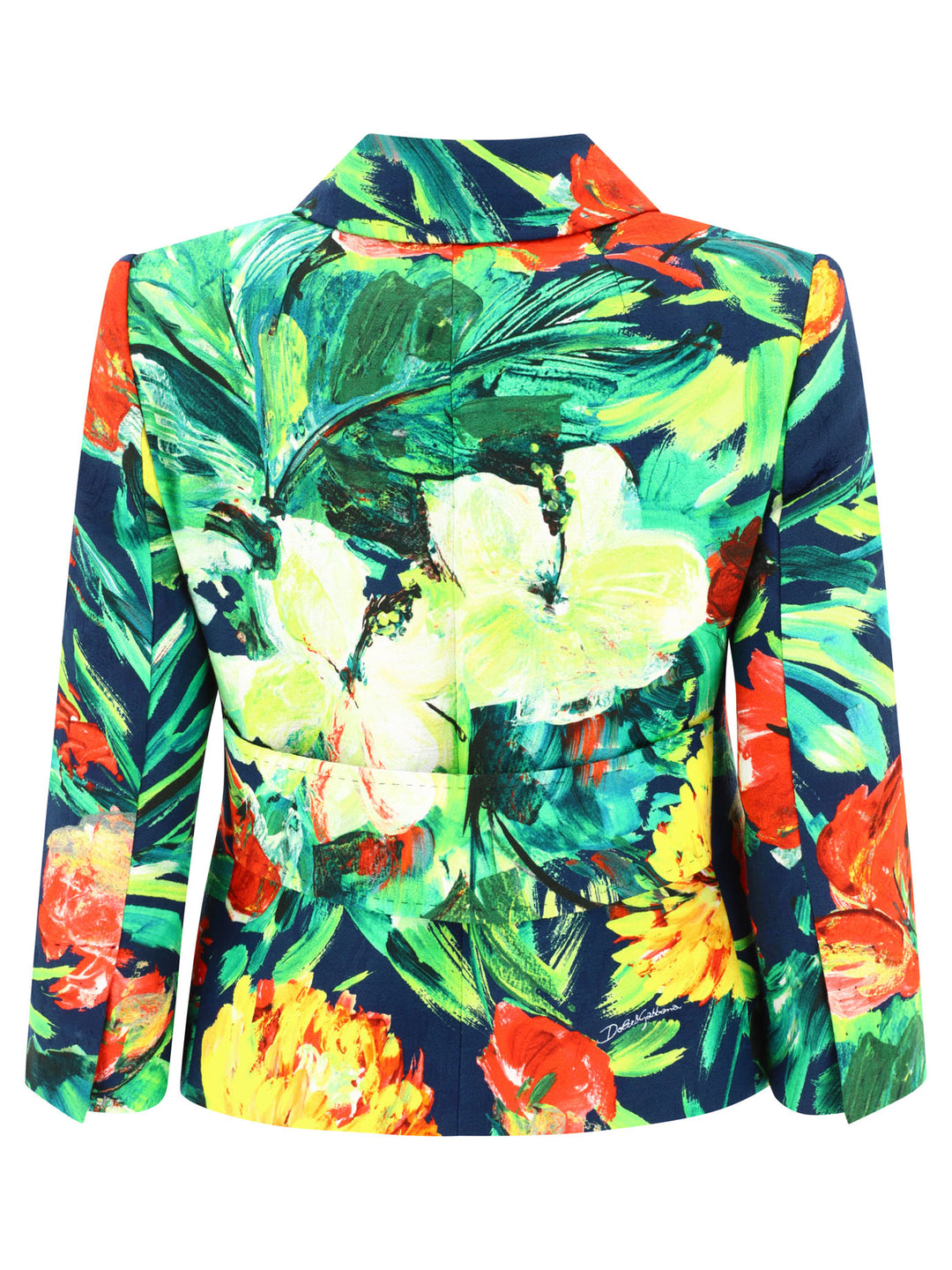 Bloom-Print Brocade Jacket Jackets Black