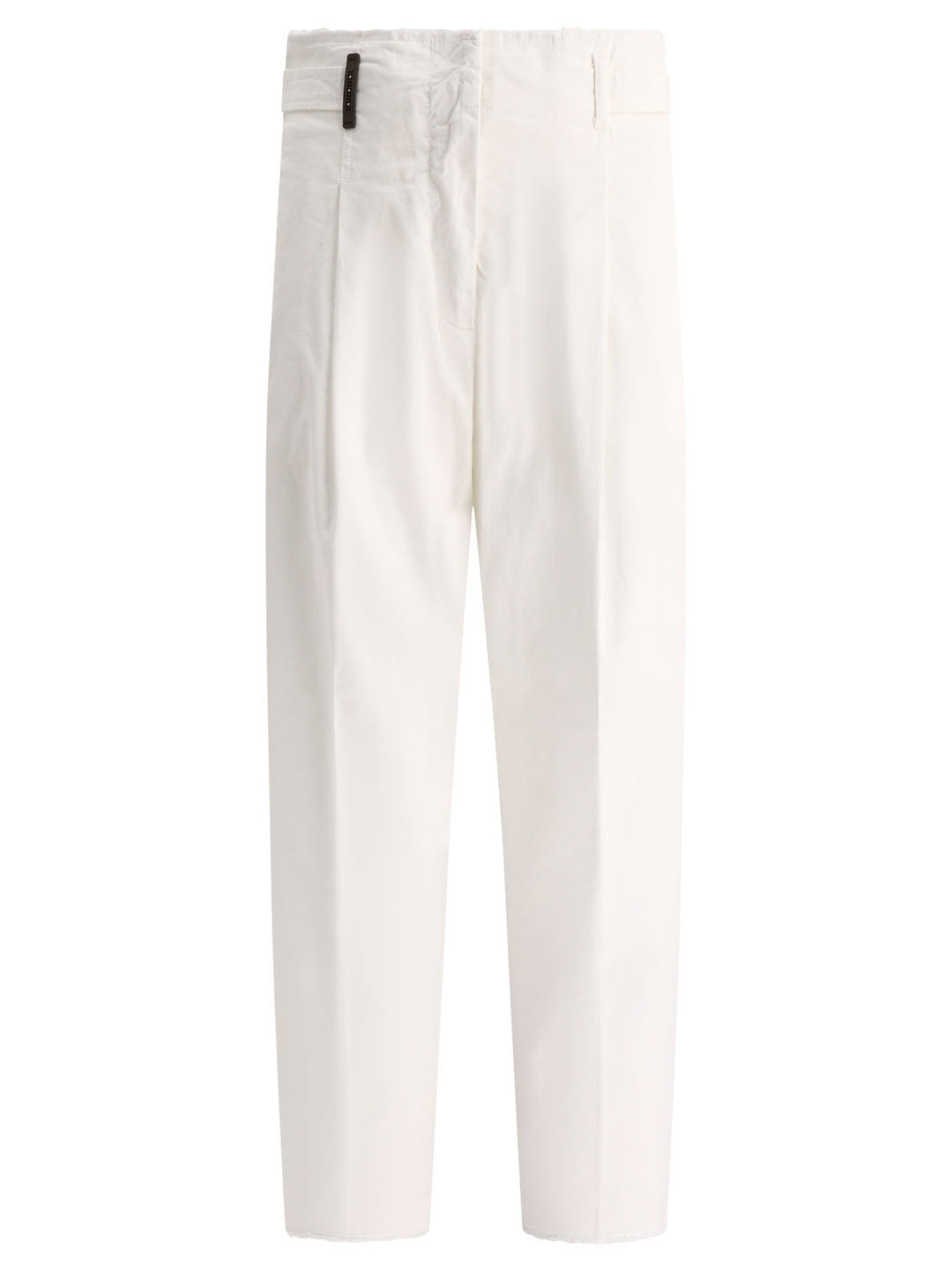 With Fringed Details Trousers White