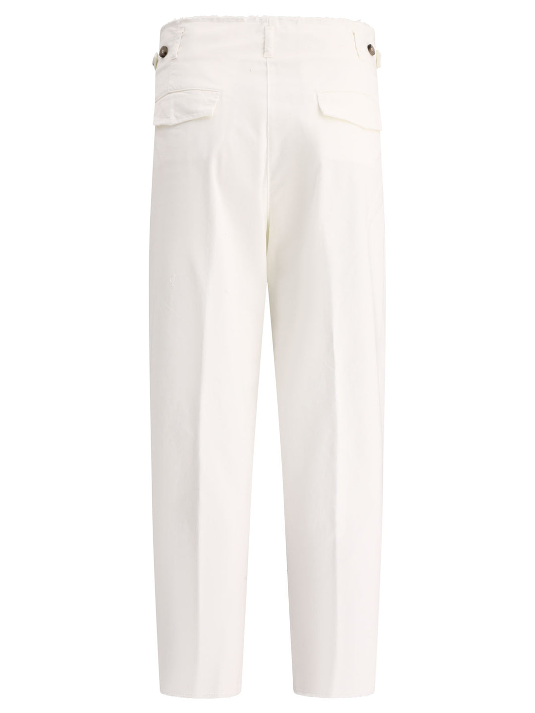 With Fringed Details Trousers White