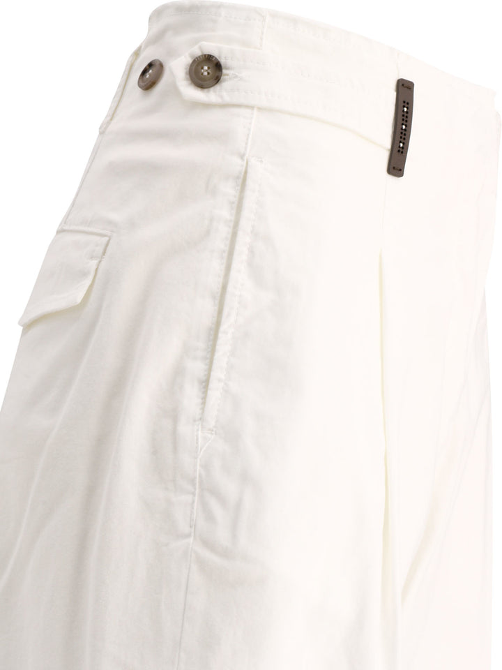 With Fringed Details Trousers White