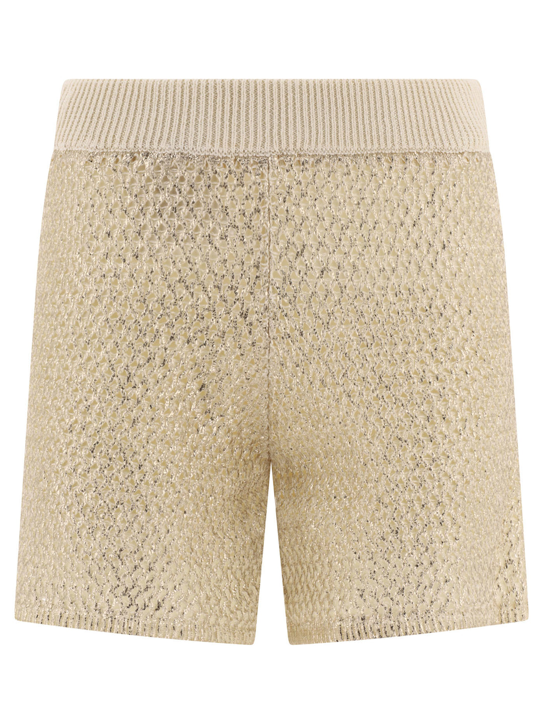 Openwork Lamè S Short Beige