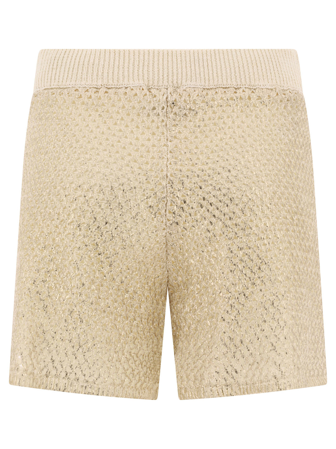 Openwork Lamè S Short Beige