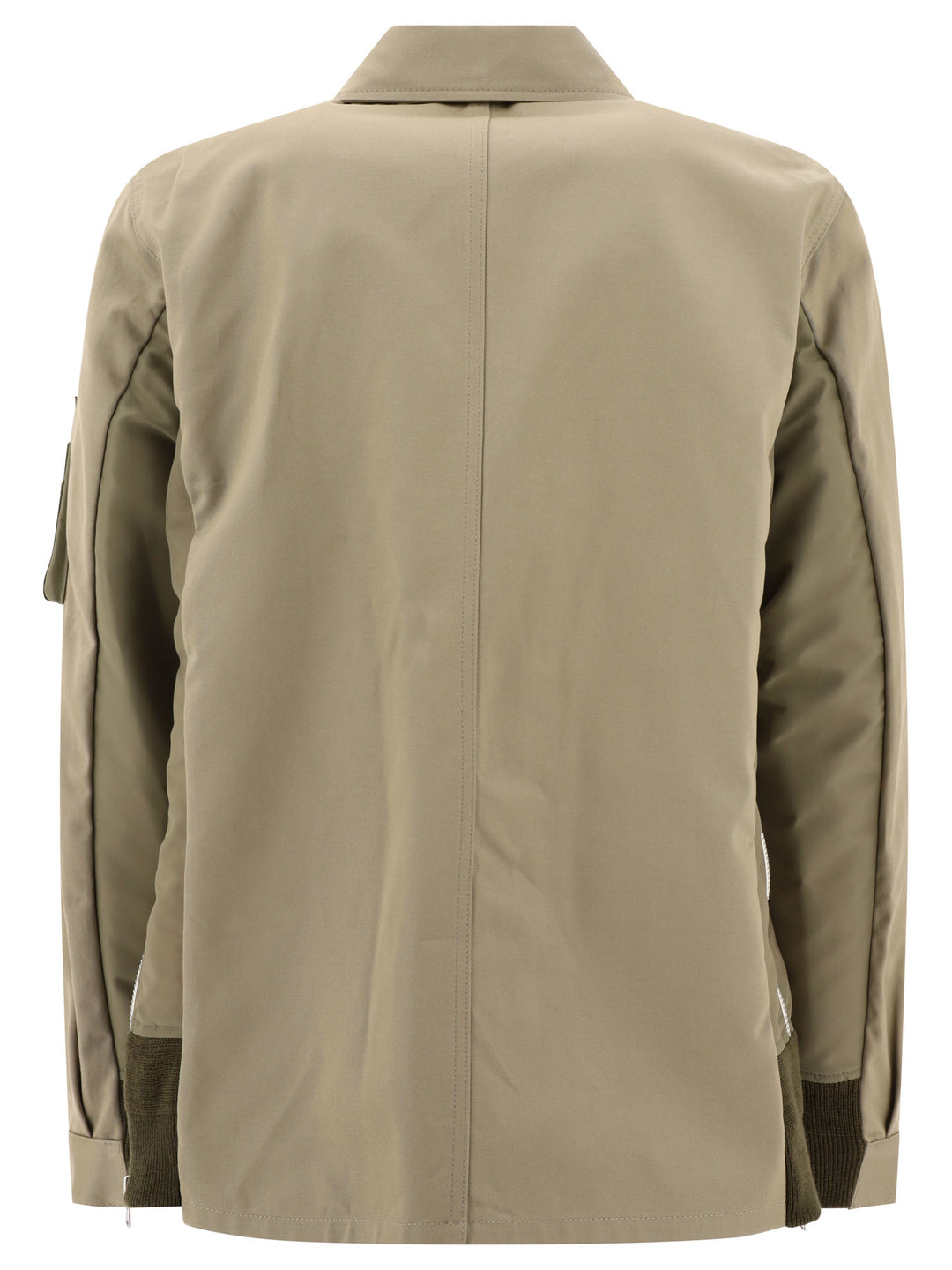 Twill And Nylon Jacket Jackets Beige