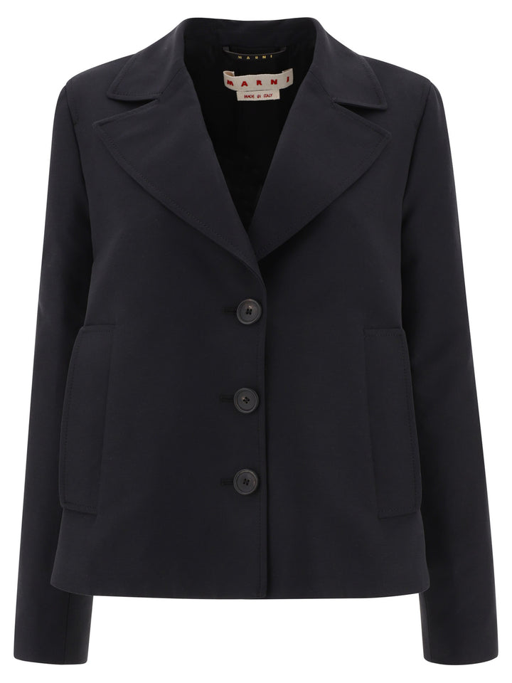 A-Line Cady Jacket With Back Pleat Jackets Black