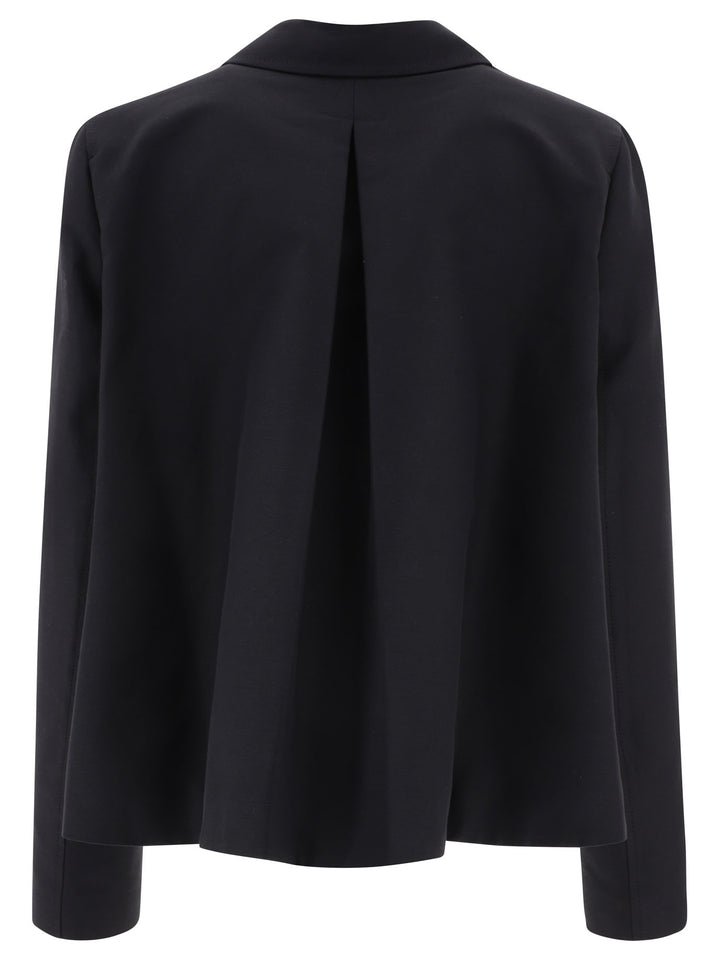 A-Line Cady Jacket With Back Pleat Jackets Black