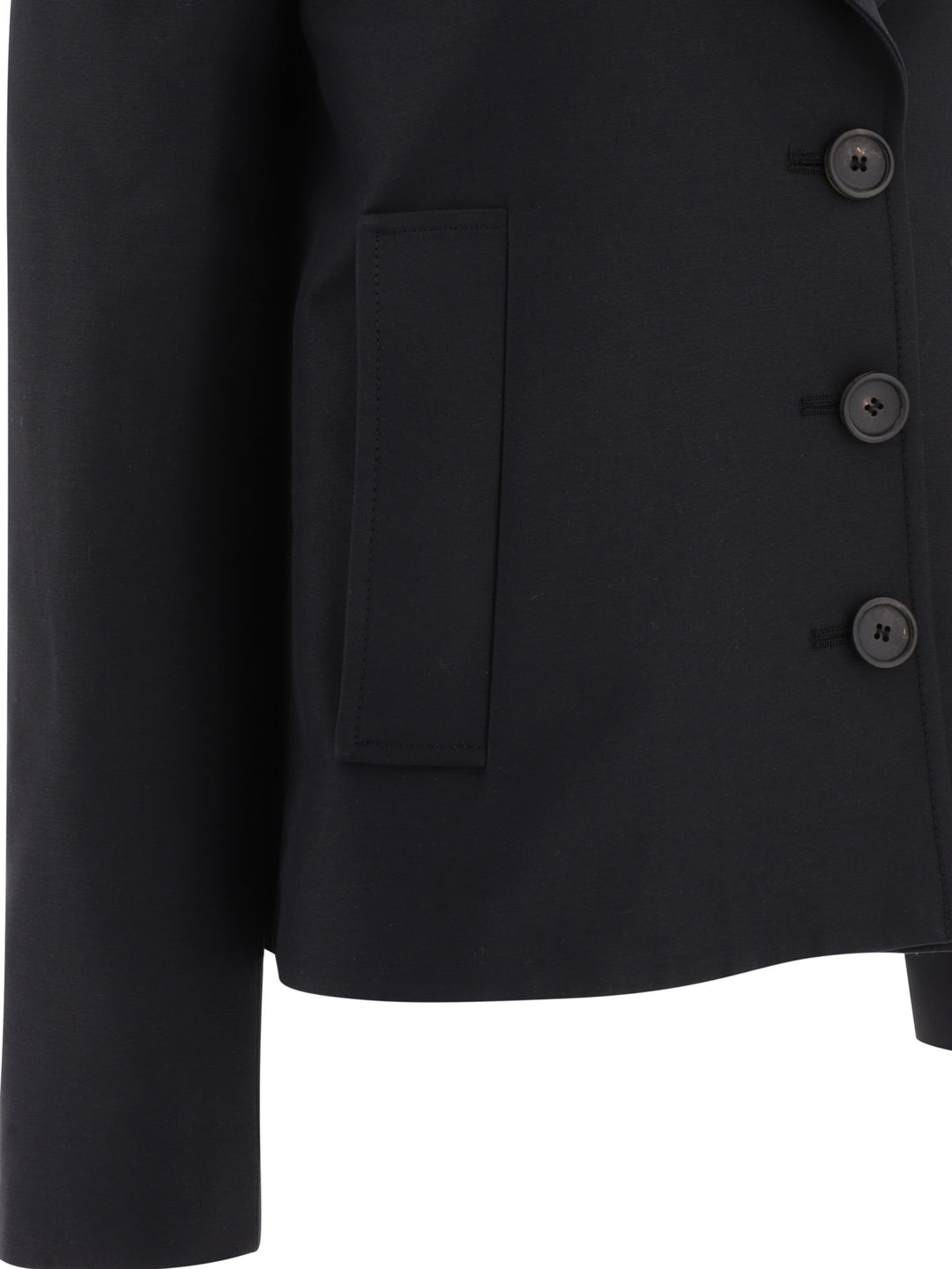 A-Line Cady Jacket With Back Pleat Jackets Black