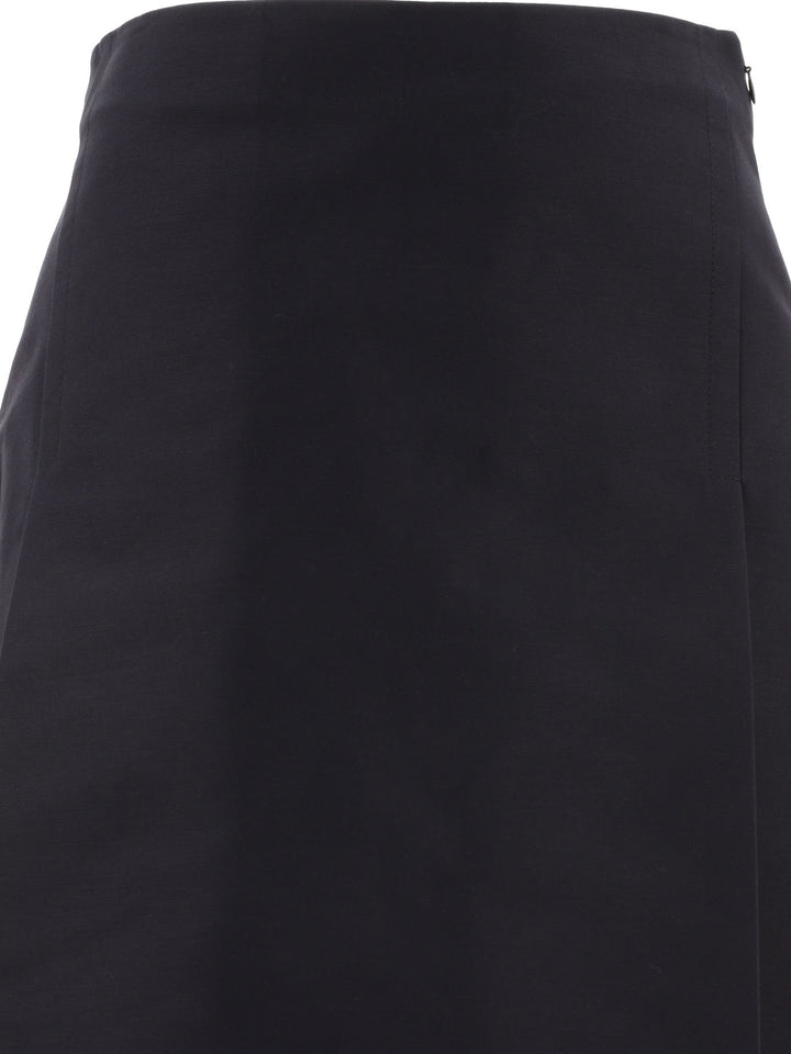 Cady Midi Skirt With Maxi Pleats Skirts Black