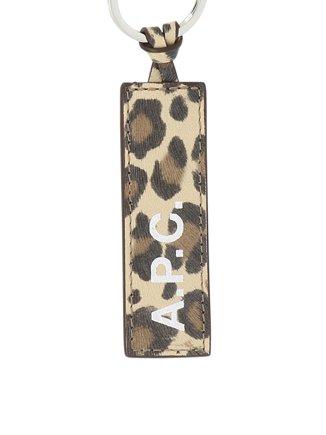 Leopard-Print Key Ring Key Holders & Charms Beige