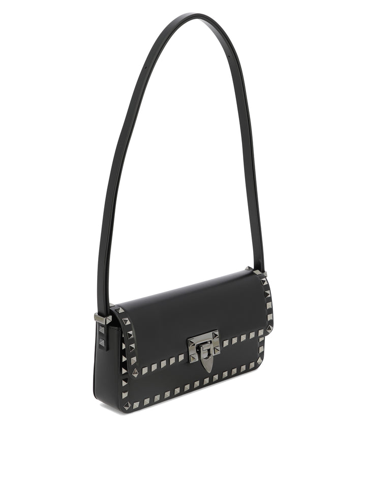 Rockstud23 East-West Shoulder Bags Black