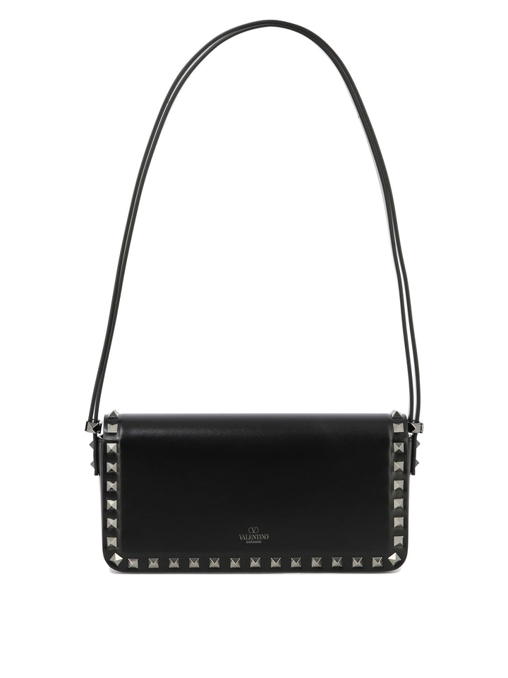 Rockstud23 East-West Shoulder Bags Black