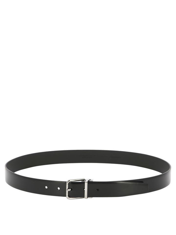 Brushed Calfskin Leather Belt Belts Black