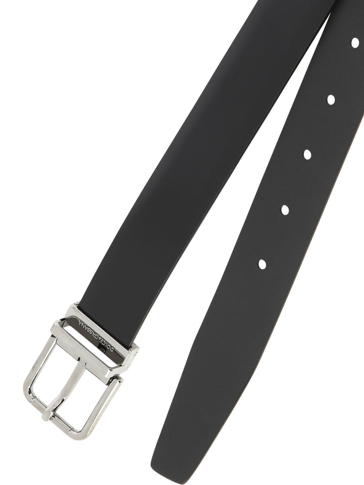 Brushed Calfskin Leather Belt Belts Black