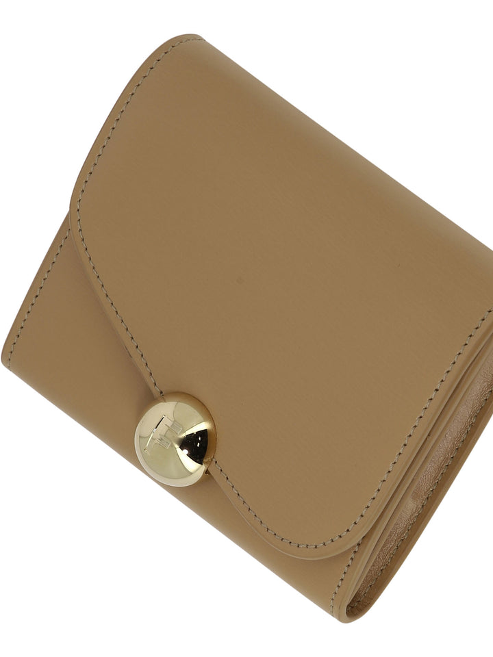 Wallet With Chain Wallets & Card Holders Beige