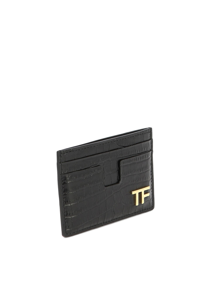 Card Holder With Logo Wallets & Card Holders Black