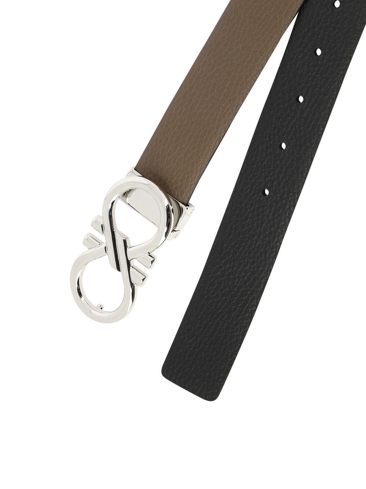 Reversible And Adjustable Gancini Belt Belts Brown