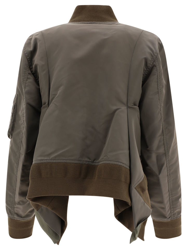 Nylon Bomber Jacket Jackets Green