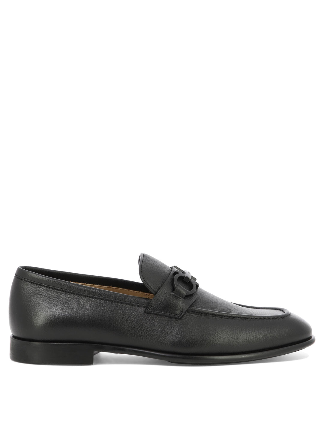 Loafers With Gancini Ornament Loafers & Slippers Black