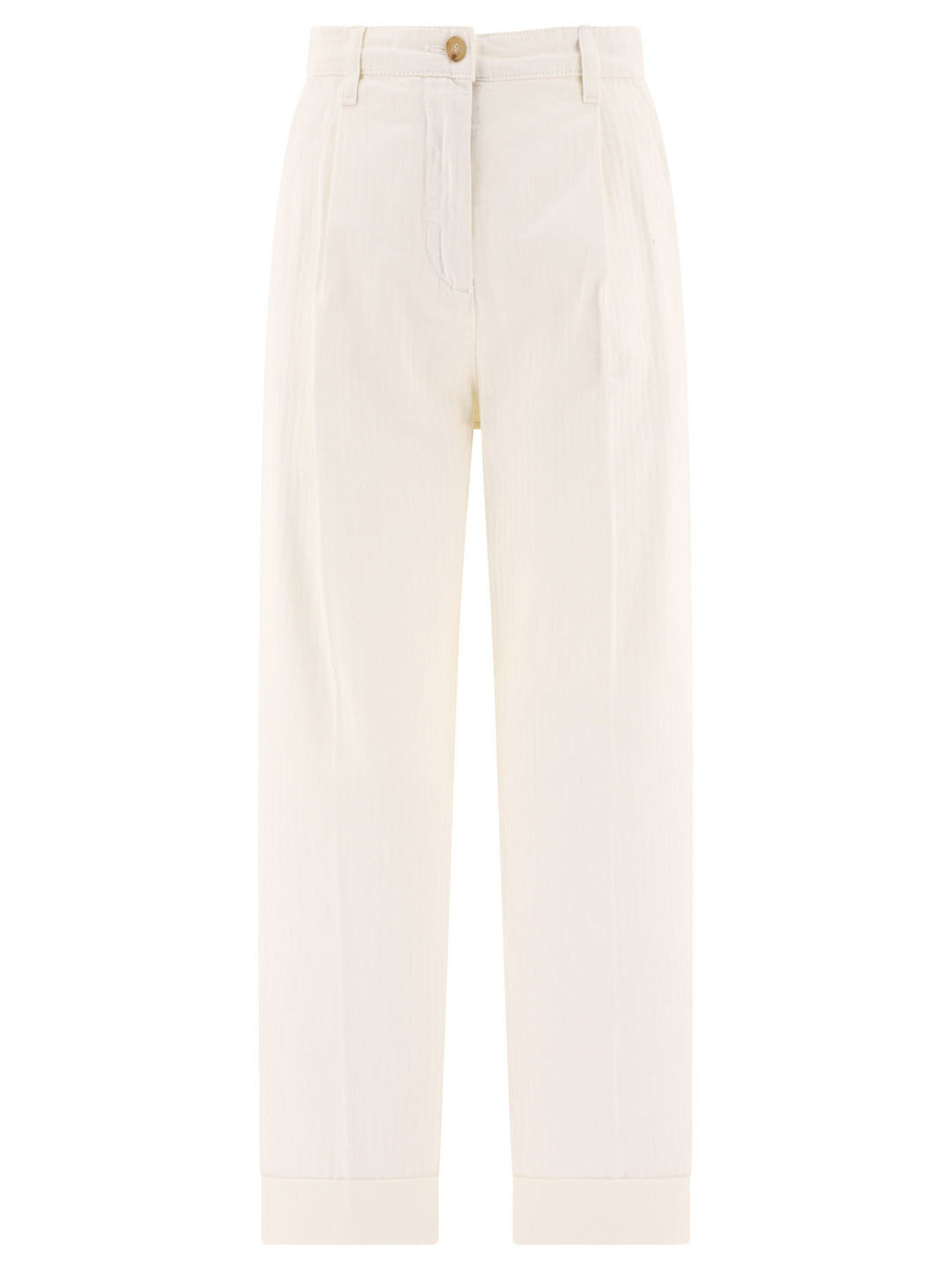 Cropped Chino Trousers White