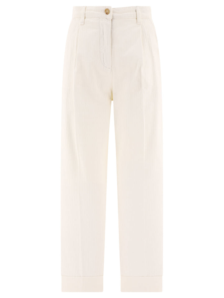 Cropped Chino Trousers White