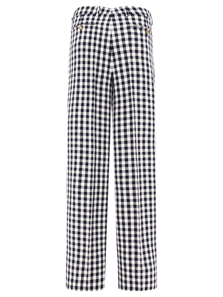 Gingham Trousers Black