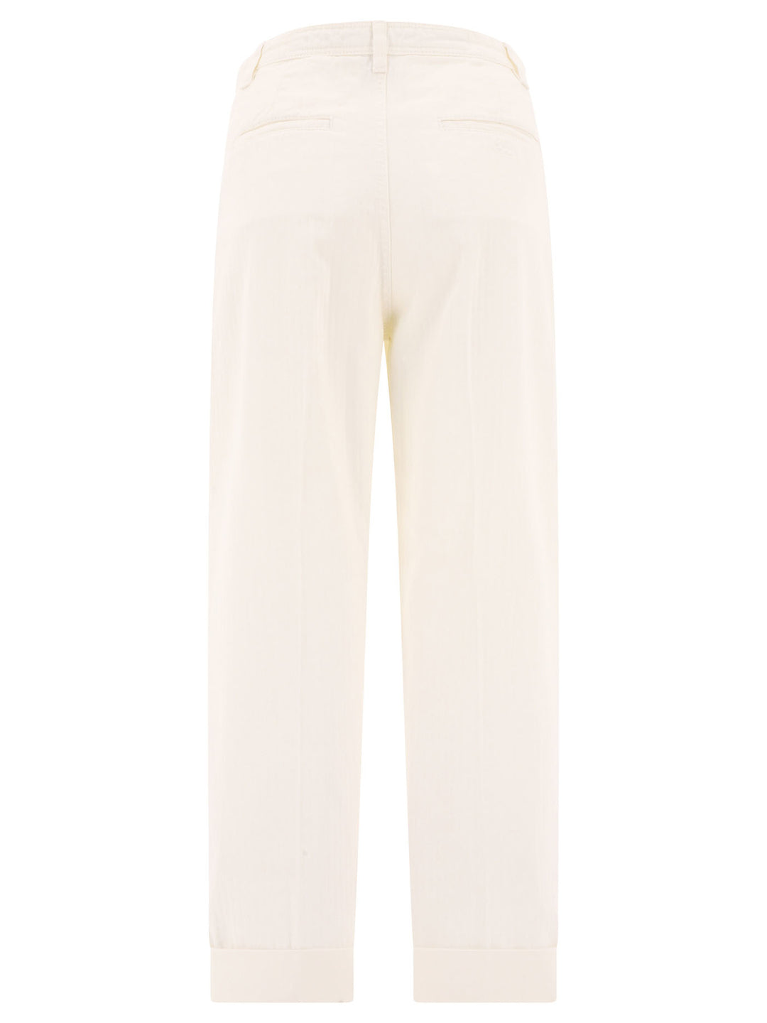 Cropped Chino Trousers White