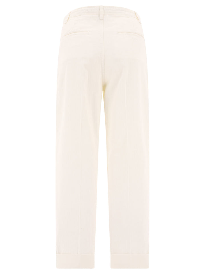 Cropped Chino Trousers White