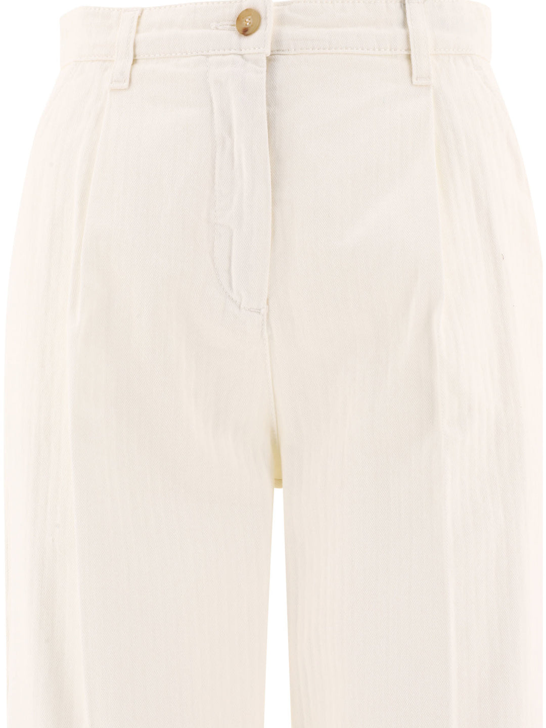 Cropped Chino Trousers White