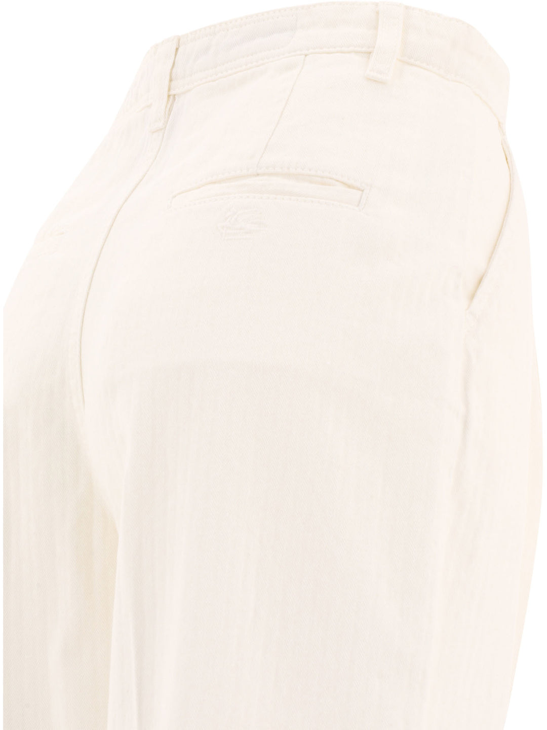 Cropped Chino Trousers White