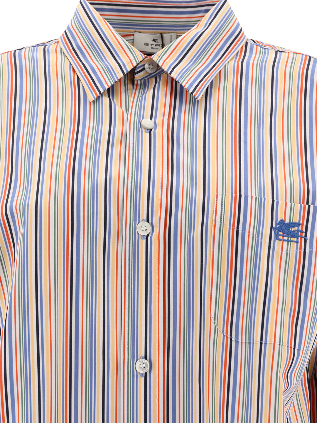 Striped Shirt With Logo Shirts Orange