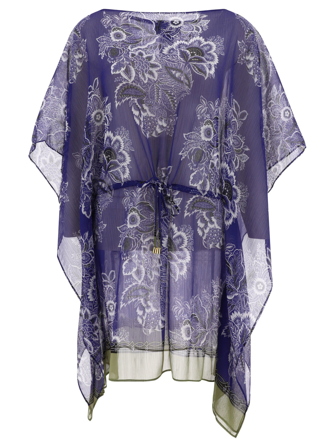 Caftan With Bouquet Print Costumes Blue