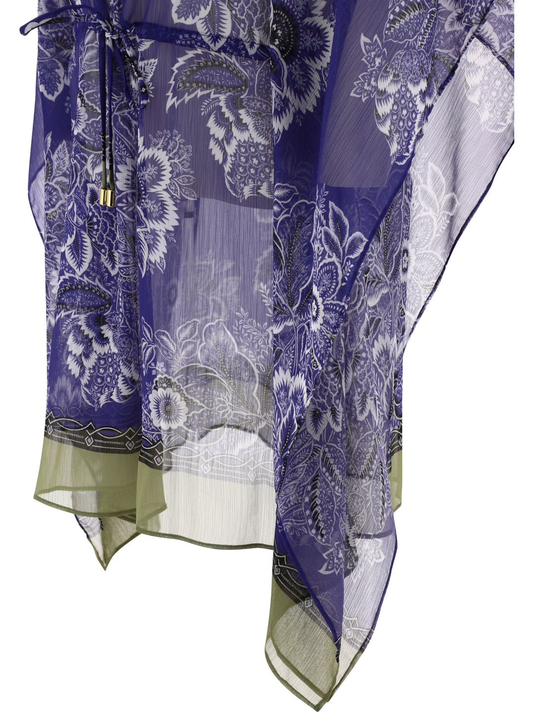 Caftan With Bouquet Print Costumes Blue