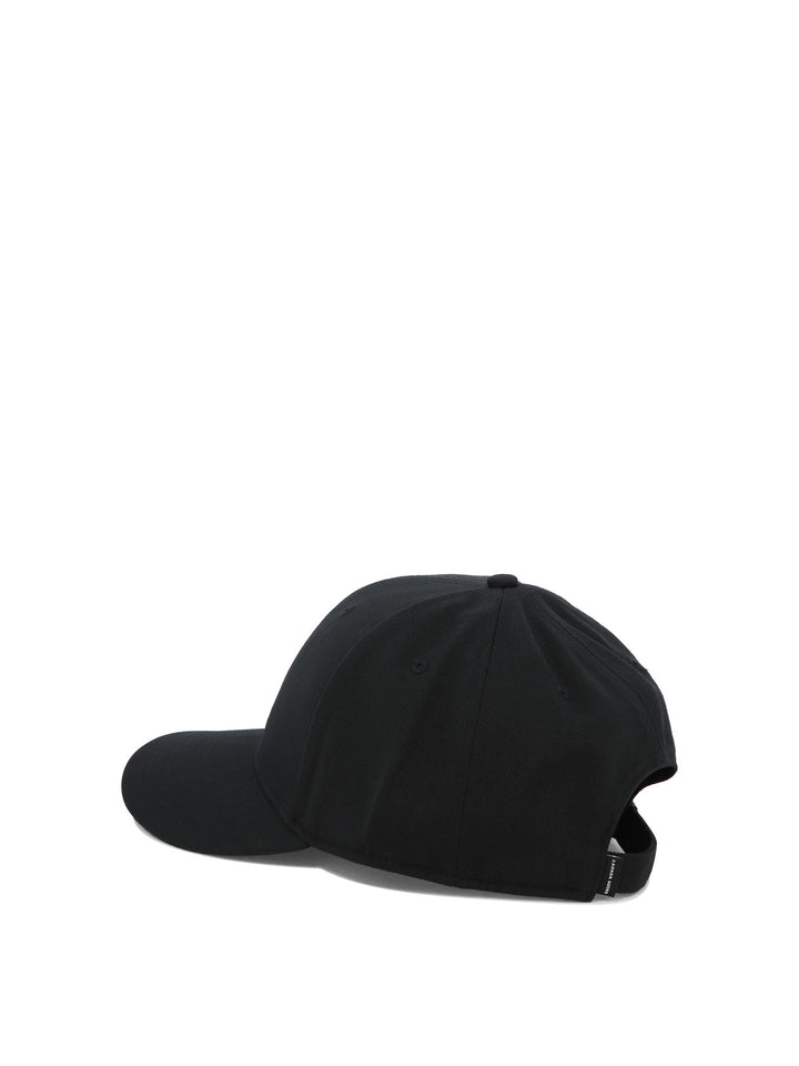 Baseball Cap With Logo Patch Hats Black