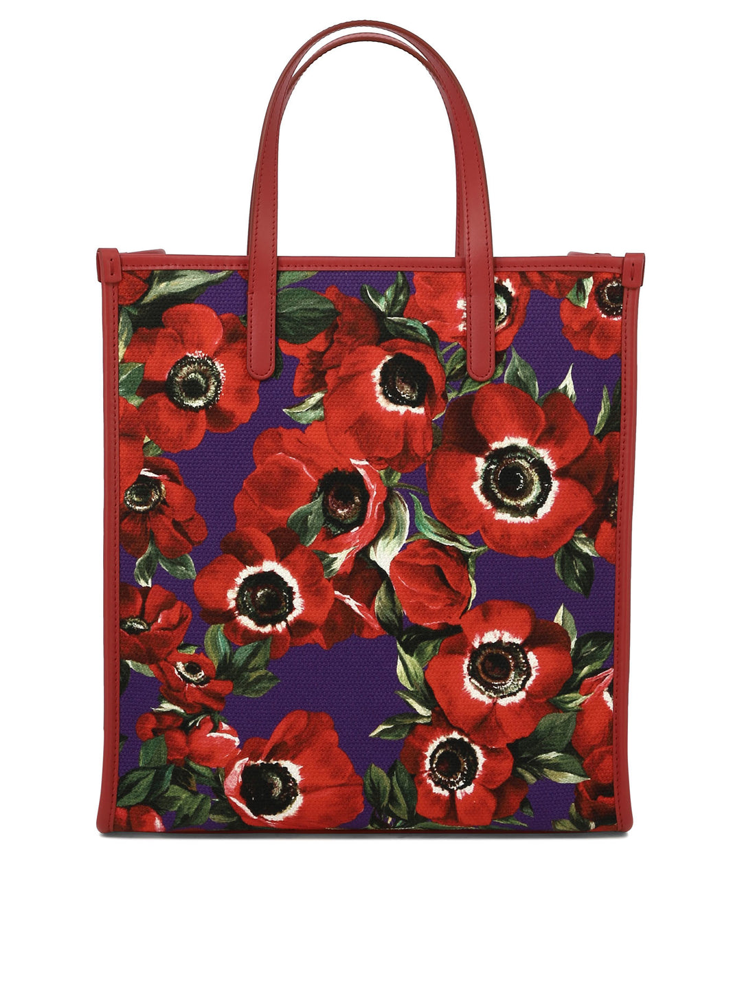 Tote With Flower Power Print Shoulder Bags Red