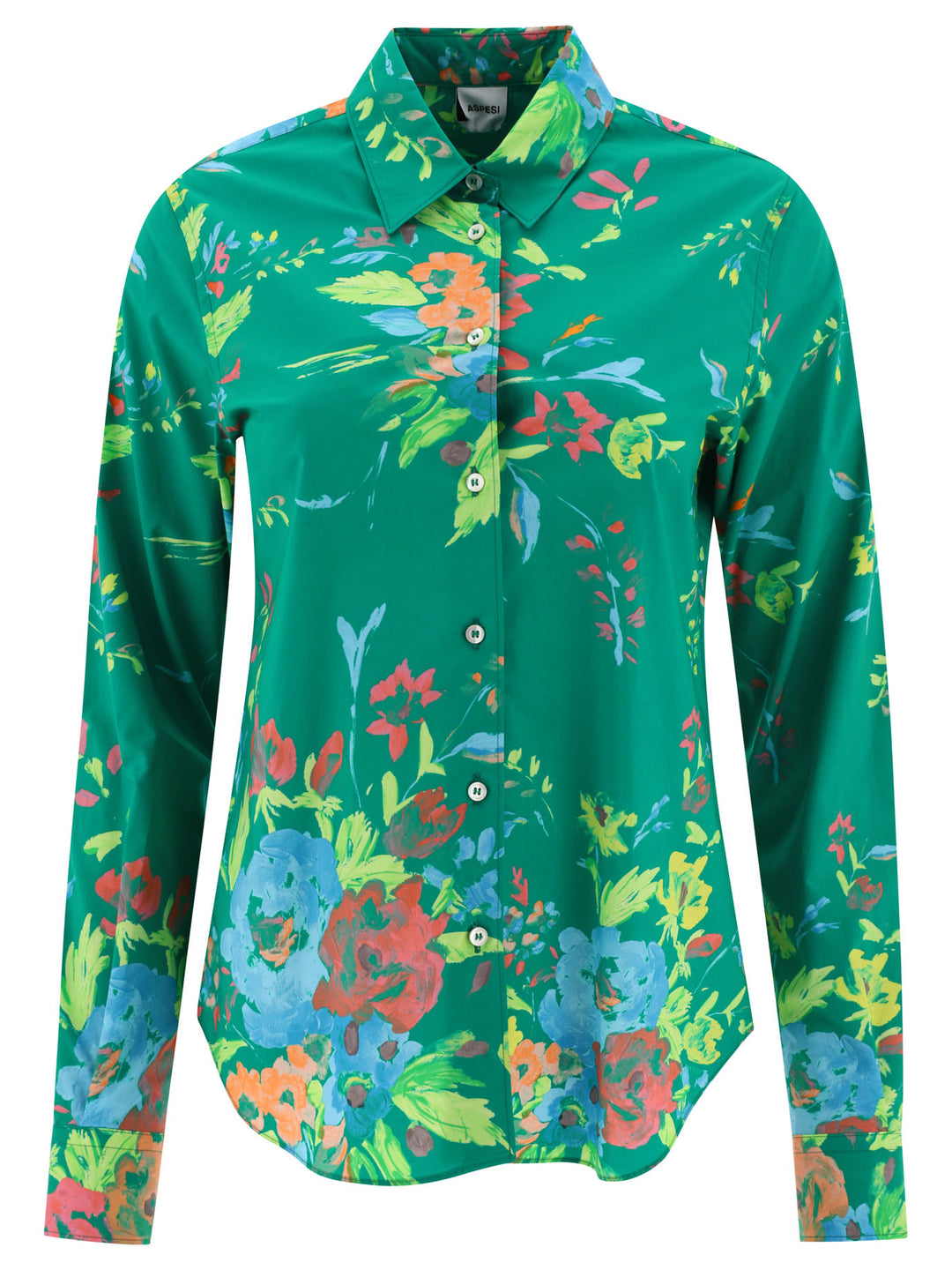 Shirt With Floral Print Shirts Green