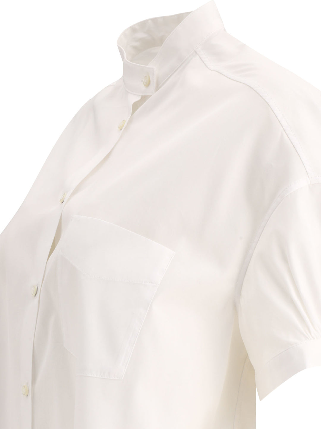 Shirt With Mandarin Collar Shirts White