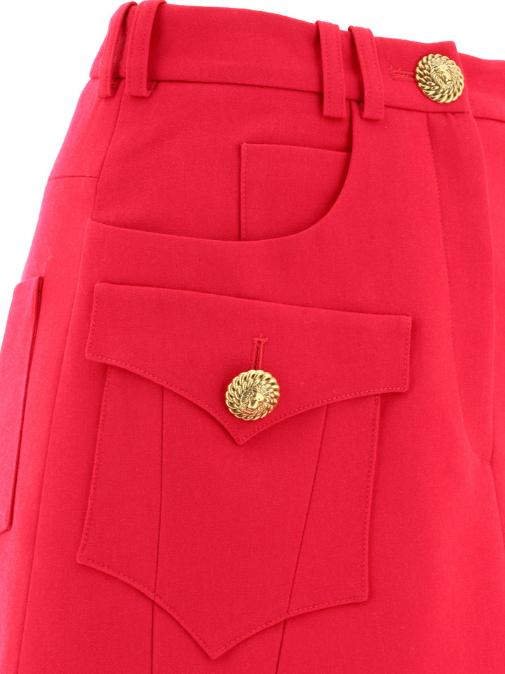 Western A-Line Cut-Out Skirt Skirts Fuchsia