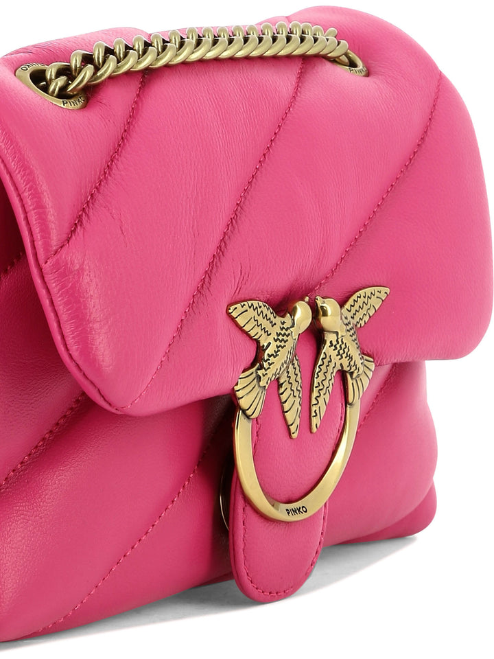 Love Mini Puff Shoulder Bags Fuchsia