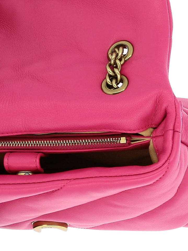 Love Mini Puff Shoulder Bags Fuchsia