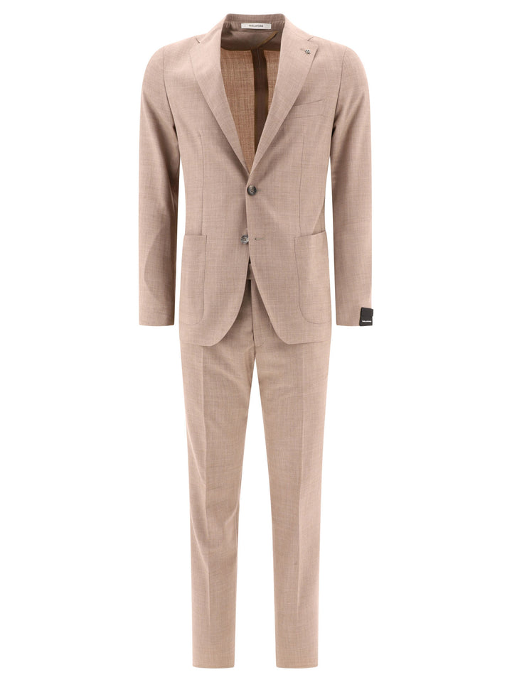 Single-Breasted Wool Suit Suits Beige