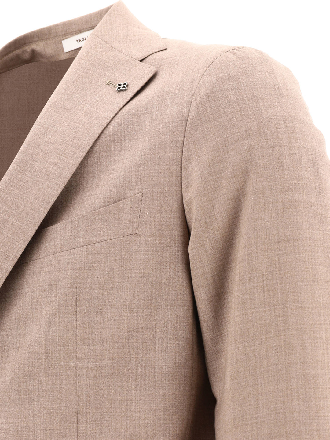 Single-Breasted Wool Suit Suits Beige