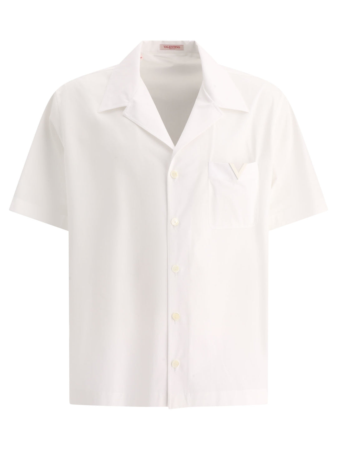 Bowling Shirt With Rubberised V Detail Shirts White