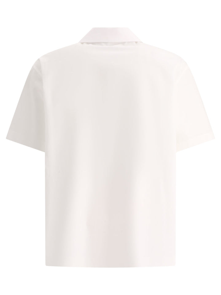 Bowling Shirt With Rubberised V Detail Shirts White