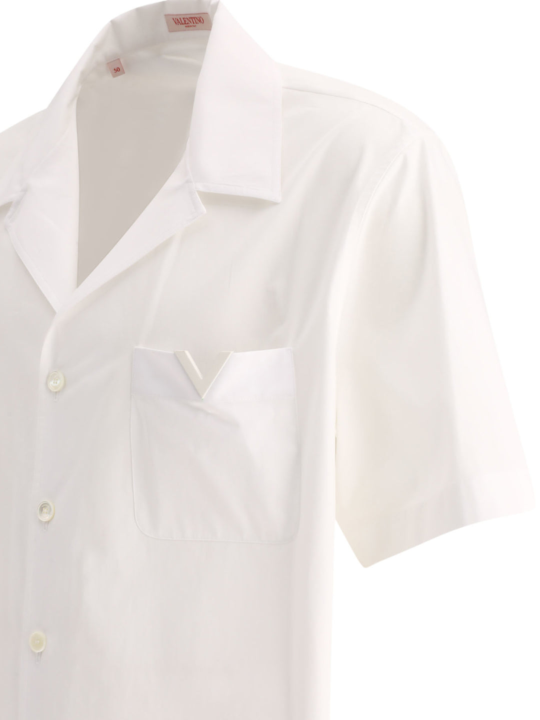 Bowling Shirt With Rubberised V Detail Shirts White