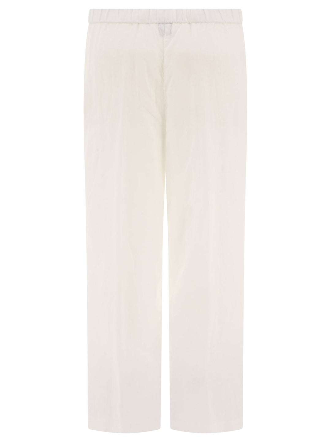 Wide Linen Trousers White