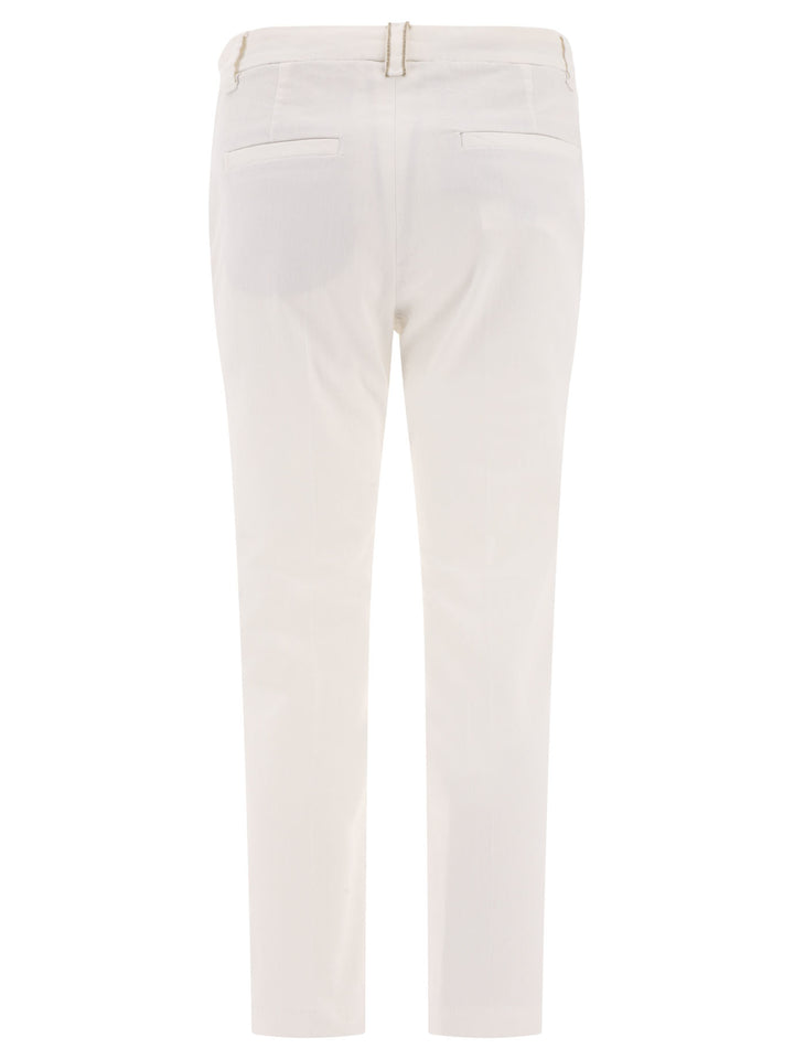 Cigarette Trousers White