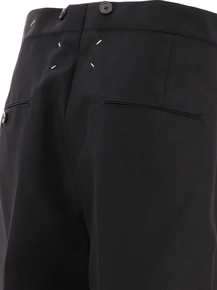 Waist Tie Trousers Black