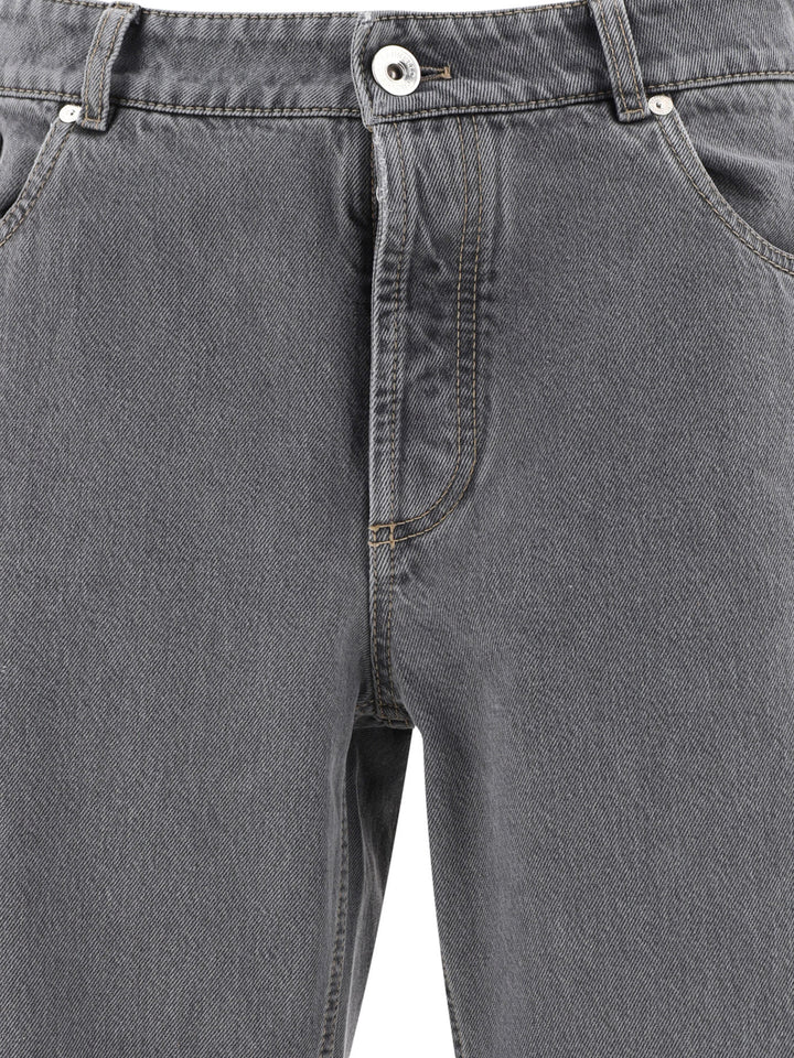 Grayscale Denim Jeans Grey