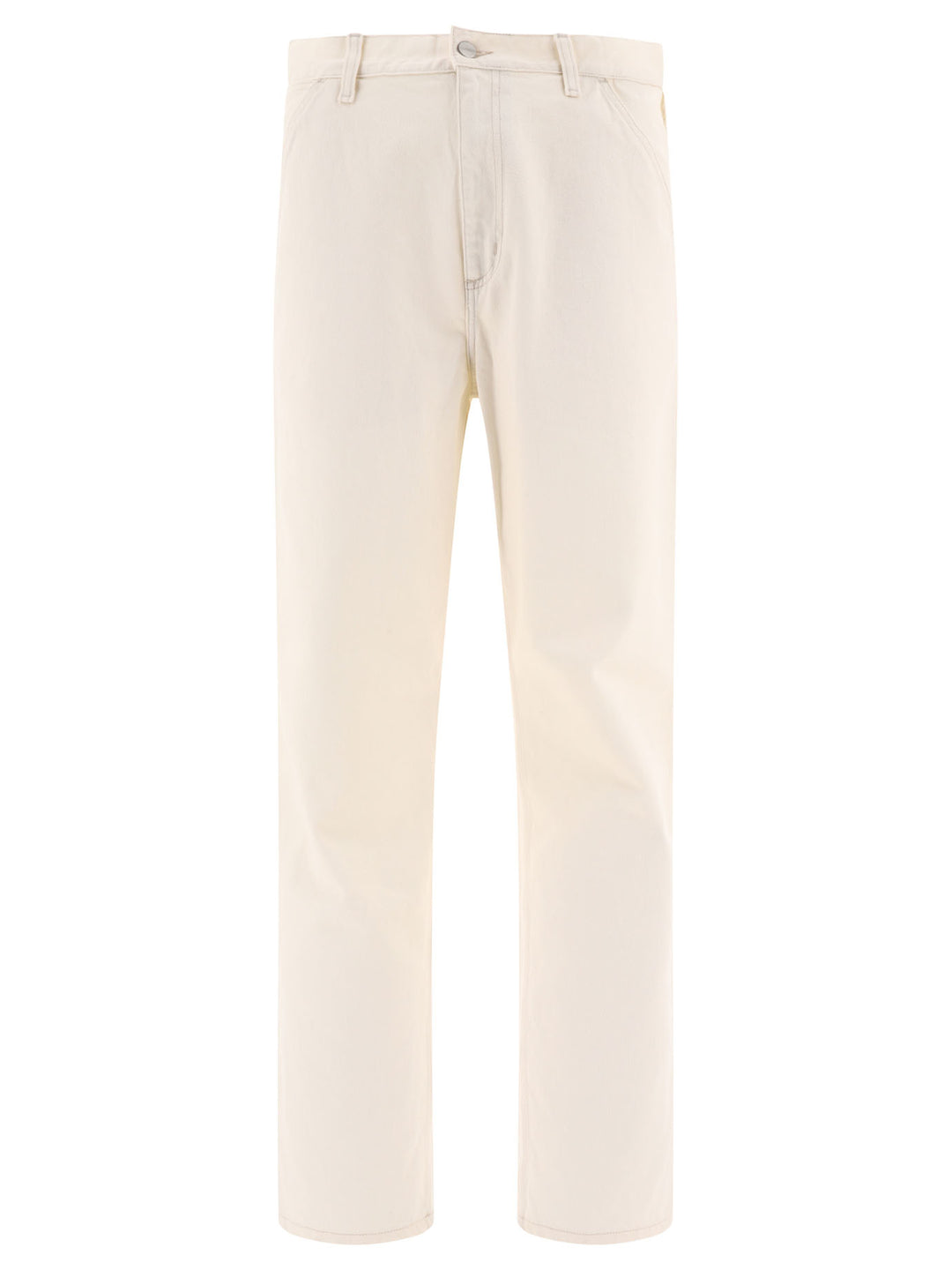 Single Knee Trousers White